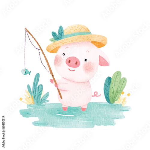 dolpunk_simple_watercolor_illustration_of_a_chibi_piglet_fish_8f2946f3-ce97-4472-b2e0-d6ce3b2b83e8_0-high-fidelity-v2-2x