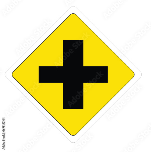 plus road sign 