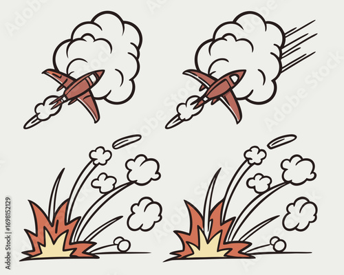 Smoke explosion animation. Smoke Animation. Explosion animation. Sprite sheet for game, cartoon or animation.