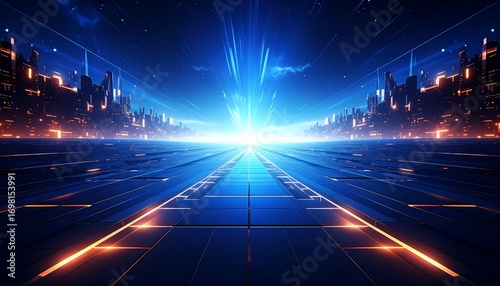 テクノロジー風、シンプルでキラキラしたスタイリッシュな背景画像