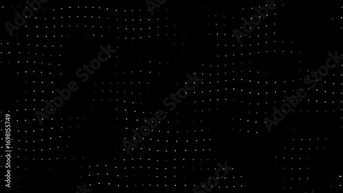 Abstract dot technology 4k loop motion background. Animated random dots  animation. halftone dot wave background. abstract dot pattern background texture.  halftone dot background moving seamless loop