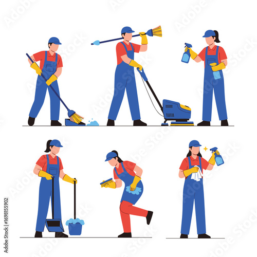 Professional cleaning services team working together to keep spaces spotless and hygienic for everyone