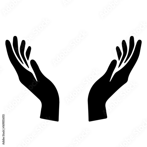 hands vector silhouettes