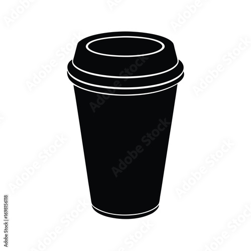 Takeaway Coffee Cup Silhouette Vector