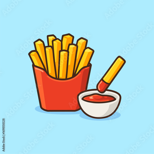French Fries with Ketchup Dip