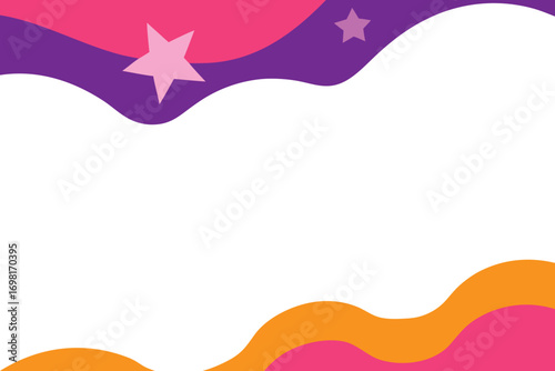 Abstract background with gradient shapes border with white center space for banner, presentation, poster, flyer, and digital design projects