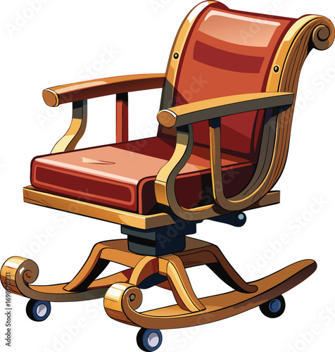 Christmas Remote Work Elegant Wooden Rocking Chair