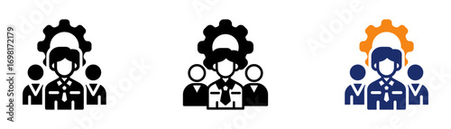 Board Of Directors Icon Collection Glyph & Mixed Style 