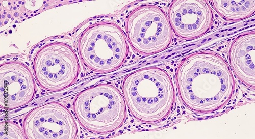 Microscopic View of Respiratory Tract.