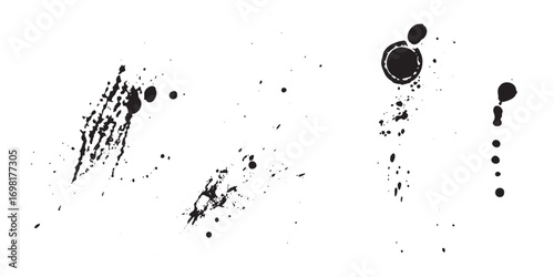  Set of artistic ink blots Black grunge splash isolated on white background Watercolor splashes High quality manually traced. Splatter grunge vector сollection Abstract elements for your design