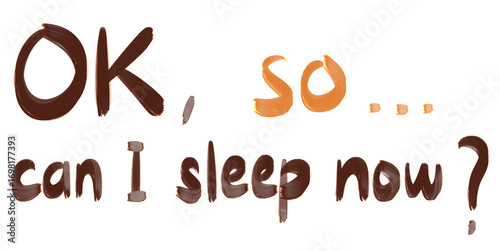 OK So Can I Sleep Now? quote hand lettering