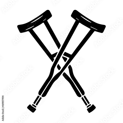 crutches isolated on white
