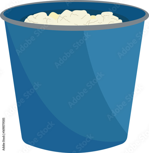 trash bucket with paper waste for office graphic recource