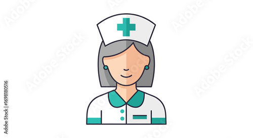 Nurse Icon Healthcare Professional Illustration