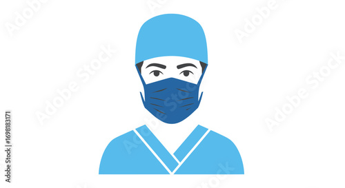 Healthcare professional in surgical attire, representing medical care and health services