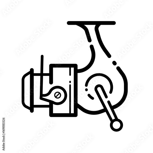 Fishing reel line  - vector icon