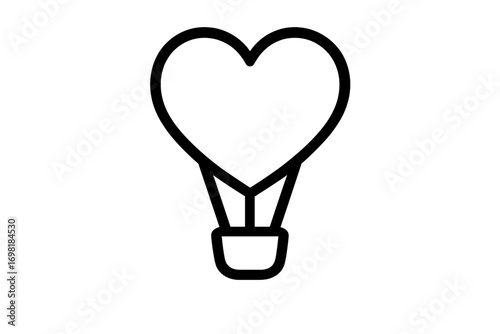 Vector Illustration of Heart Balloon Icon