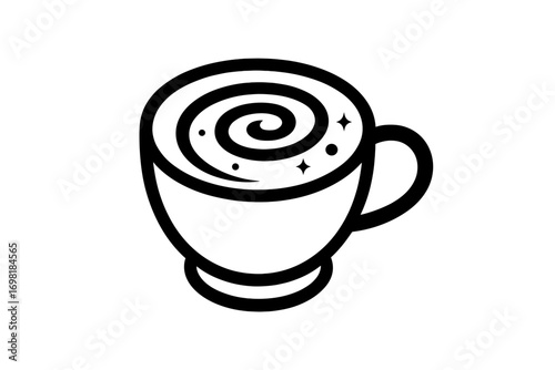 ector Illustration of Galactic Coffee Cup Icon