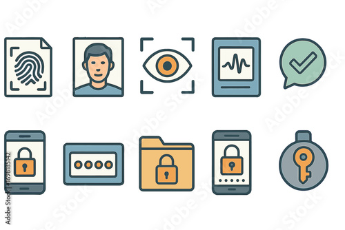 Security, privacy outline icon set. lock, password, technology icons outline collection