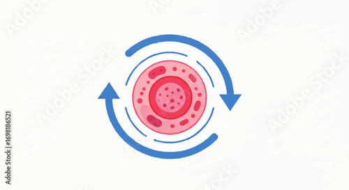 Excavator Working in Industrial Landfill with City Skyline Background