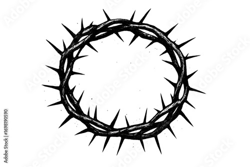 Religion, Christianity outline icon set. Crown of thorns, crucifixion symbol line icons. Vector icons.