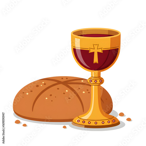 Orthodox Church Communion Wine and Bread (Abaraka and Eucharist) for Holy Sacrament
