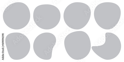 Blobs icon. Rock black icons. Drops or stone silhouettes. Vector set of black blobs . Organic blob shapes collection .
