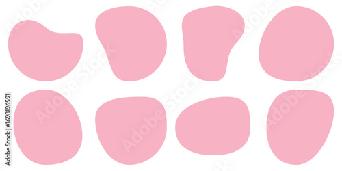 Blobs icon. Rock black icons. Drops or stone silhouettes. Vector set of black blobs . Organic blob shapes collection .