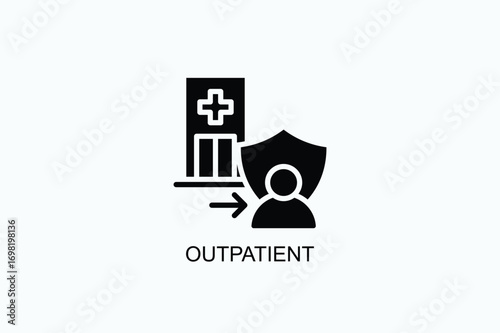 Outpatient Icon Or Logo Isolated Vector Illustration