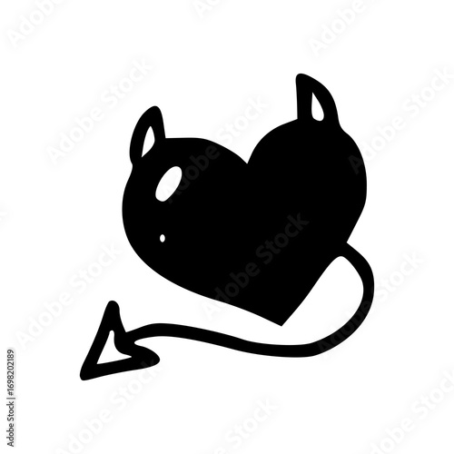 cute demon heart icon