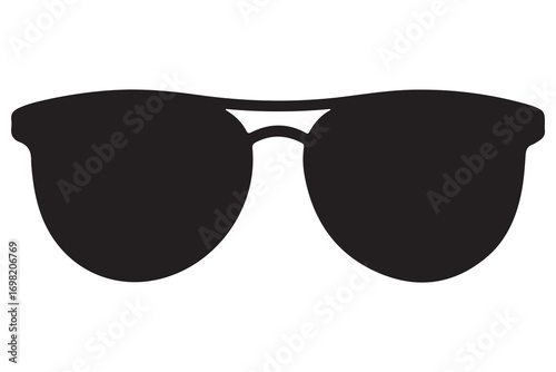 Sunglass icon silhouette simple outline vector illustration for summer fashion design

