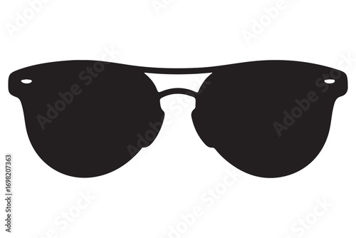Sunglass icon silhouette simple outline vector illustration for summer fashion design
