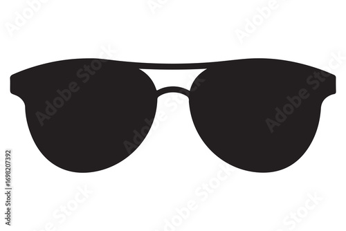 Sunglass icon silhouette simple outline vector illustration for summer fashion design
