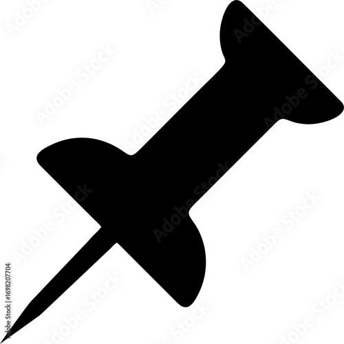 black push pin icon