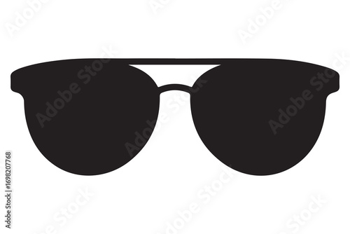 Sunglass icon silhouette simple outline vector illustration for summer fashion design
