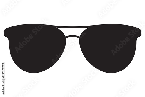 Sunglass icon silhouette simple outline vector illustration for summer fashion design
