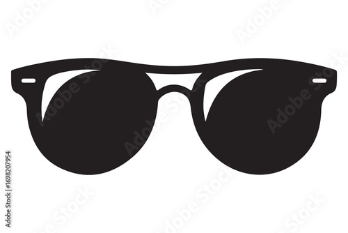 Sunglass icon silhouette simple outline vector illustration for summer fashion design
