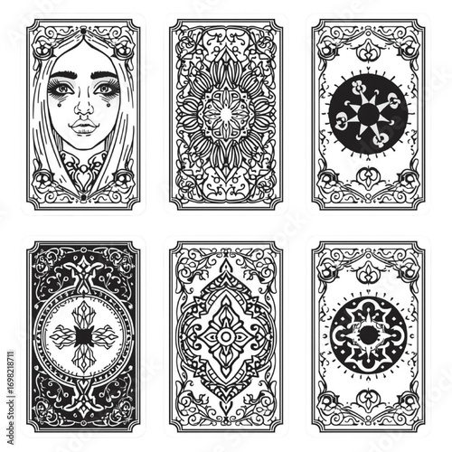 Tarot Cards: Unveiling mystical artistry, intricate tarot cards stand as a timeless representation of spiritual guidance. Intricate illustrations evoke curiosity and wonder.