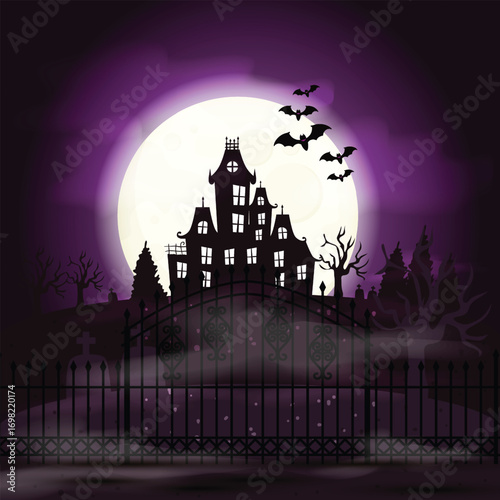  Horror mystery cartoon ghosts, pumpkin and bat. Monster characters, witch hat and candy render. Party pithy vector plasticine elements Art & Illustration