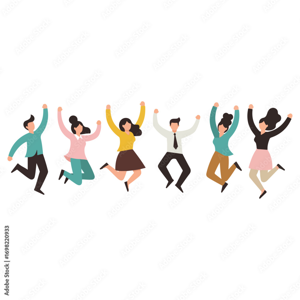 Fototapeta premium Diverse Group of People Celebrating Success.