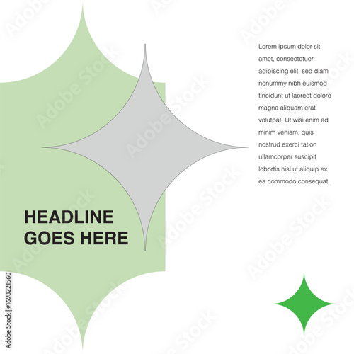 star shape social media template eps