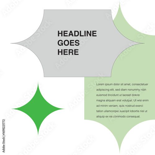 star shape social media template eps