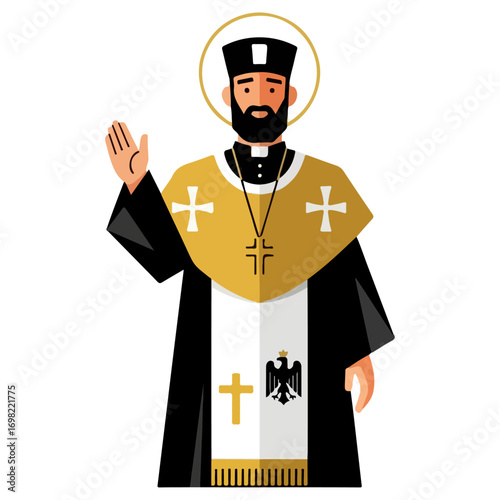 Priest in Traditional Orthodox Vestments.