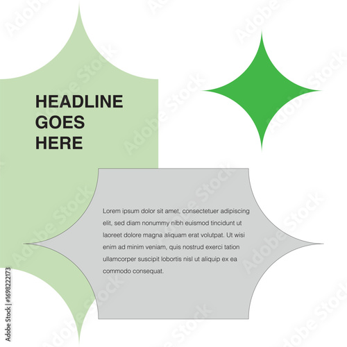 star shape social media template eps