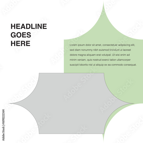 star shape social media template eps