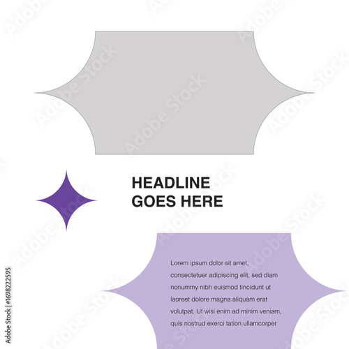 star shape social media template eps
