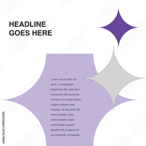 star shape social media template eps