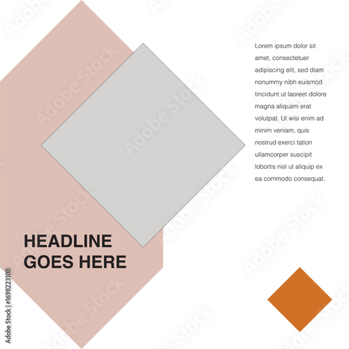 diamond shape social media template