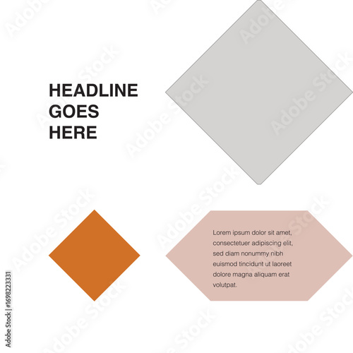 diamond shape social media template