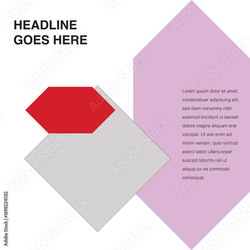 diamond shape social media template